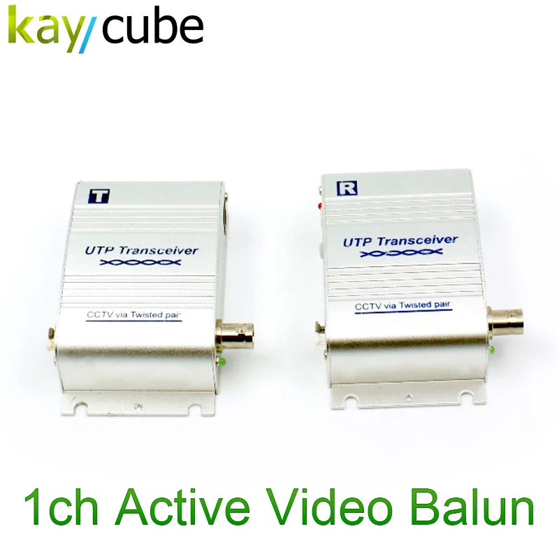 Metal Case 300-600m Transmission Distance 1ch Active Video Balun 301Tr Balun Single Channel Active Twisted-Pair Utp Transceiver