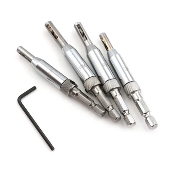 

4x 5/64'',7/64'',9/64'',11/64'' HSS Self Centering Hinge Drill Bits Set Door Cabinet Hot Sale