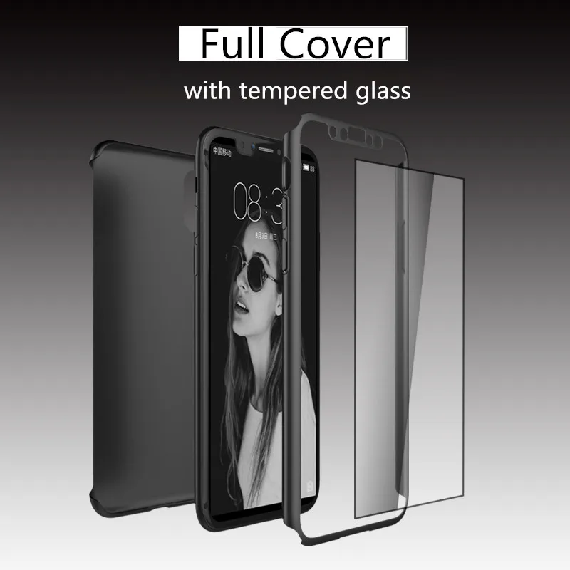 for iphonex iphone x case cover screen protector glass for iphone x new cover front back full protect for apple x iphonex case