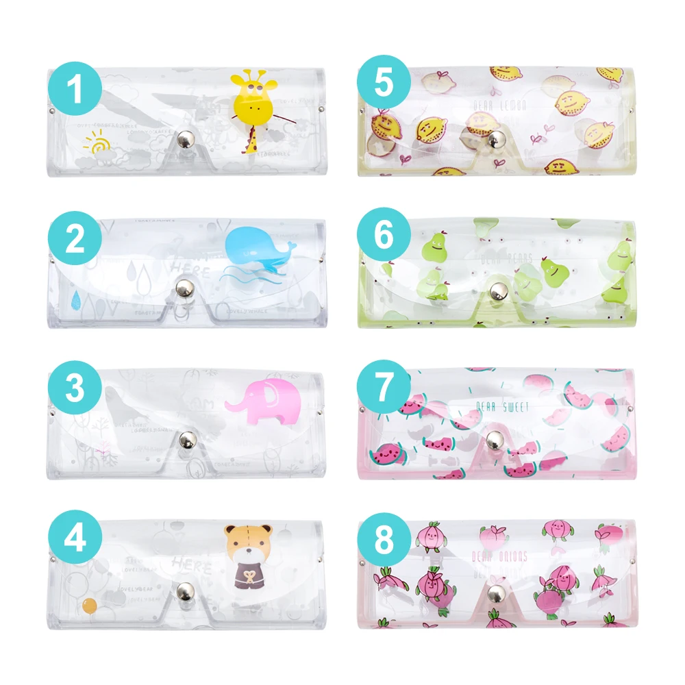 

1Pcs 2019 Cartoon Cute Travel Women Transparent PVC Eye Glasses Box Bag Case Protection Carry Box Eyewear Accessoires Girls Gift