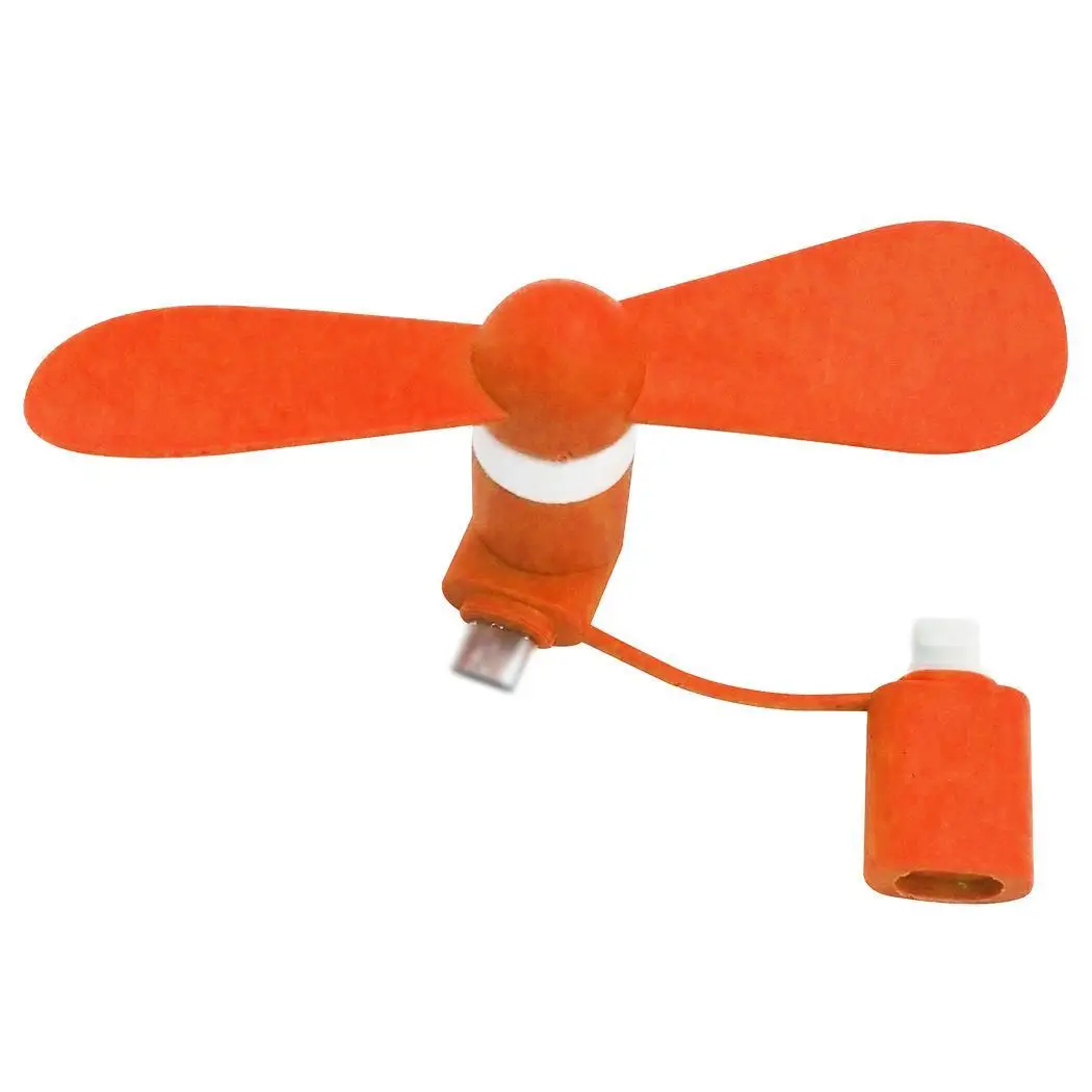 

Portable 2 In 1 Micro USB 5V Lightning Mini Mobile Phone Air 1W Cooling Fan