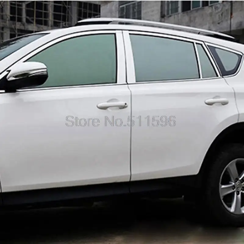 

Fit For TOYOTA RAV4 RAV 4 2013 2014 2015 Stainless Steel Full Window Frame Trim Cover With Center Pillar 22pcs Car Decorations