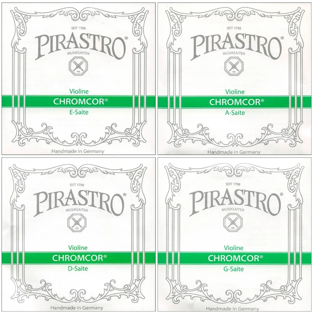 

4pcs Full Set Pirastro Chromcor 3/4 4/4 Violin String Set 319020 Medium Gauge with Ball End E A D G Violin Strings Set Germany