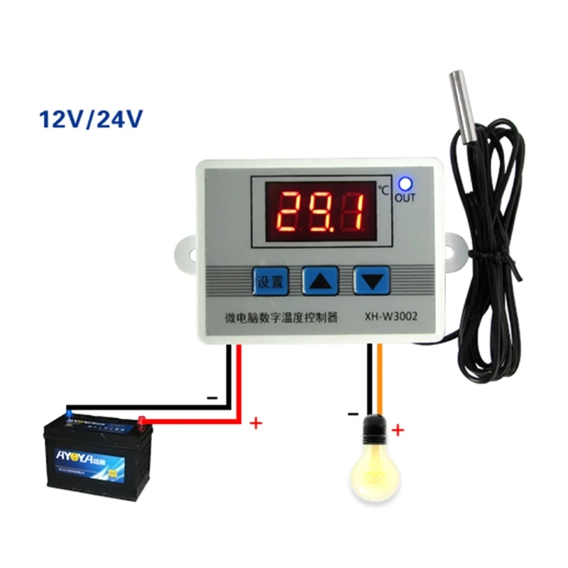 

220V 12V 24V Digital LED Temperature Controller Thermostat Switch Probe Sens nintendo switch sonoff lamp interruptor