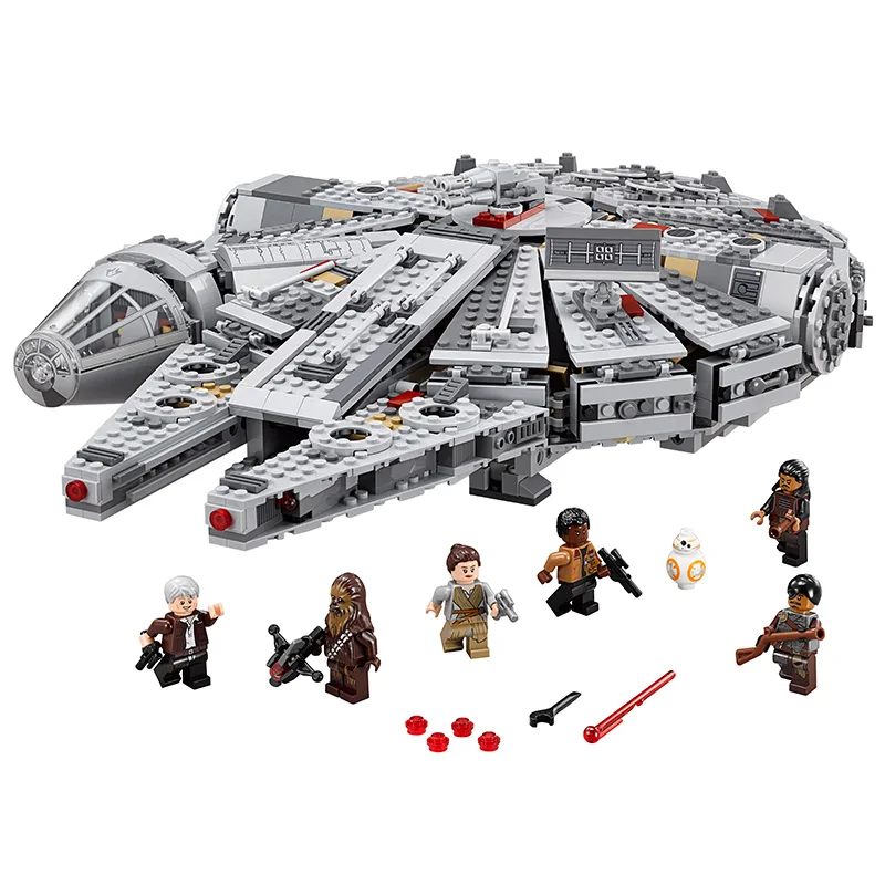 font b lepin b font 05007 1381pcs Millennium Falcon building blocks bricks marvel minifigures Kids