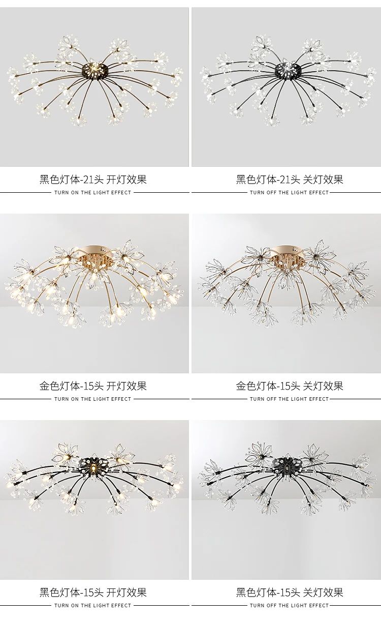 Специальный цветочный дизайн Потолочная люстра освещение хрустальные Креативные люстры de teto G4 плафон для гостиной люстры