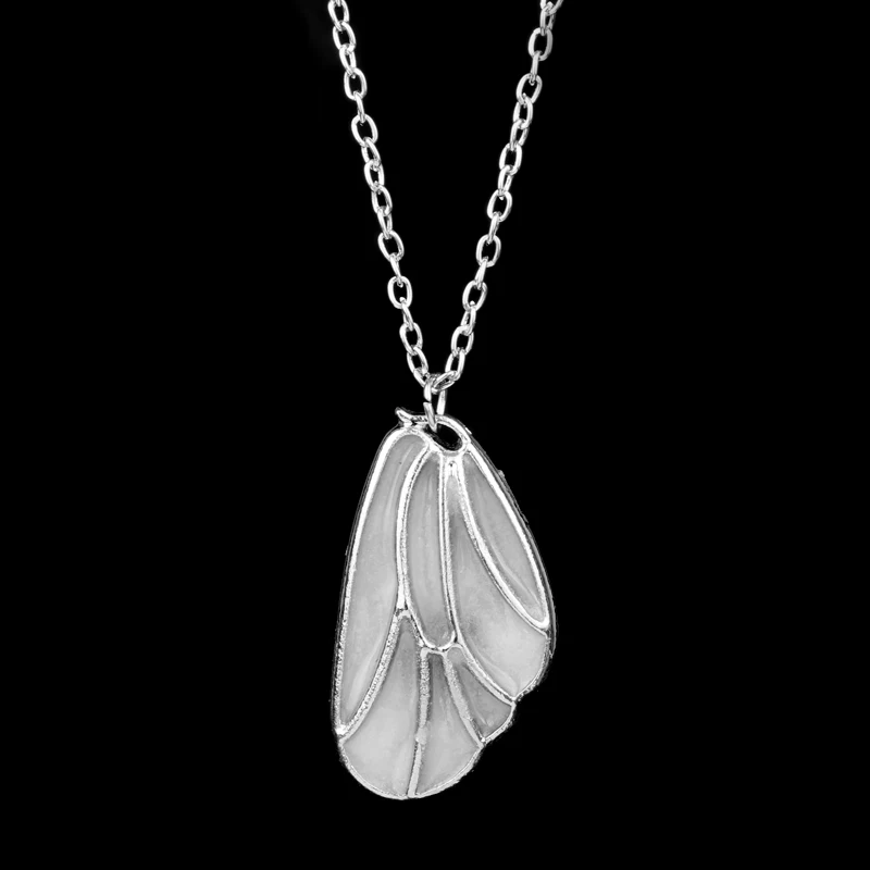 

dongsheng Glowing Blue Wing Morpho Butterfly Pendent Choker Necklace Glow in the Dark Fluorescence Necklace Luminous Gift -30