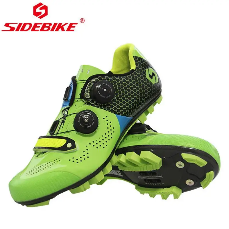 SIDEBIKE велосипедная обувь MTB для мужчин и женщин, обувь для гоночного велосипеда MTB, обувь для горного велосипеда, кроссовки для профессионального самоблокирующегося велосипеда, обувь зеленого и красного цвета