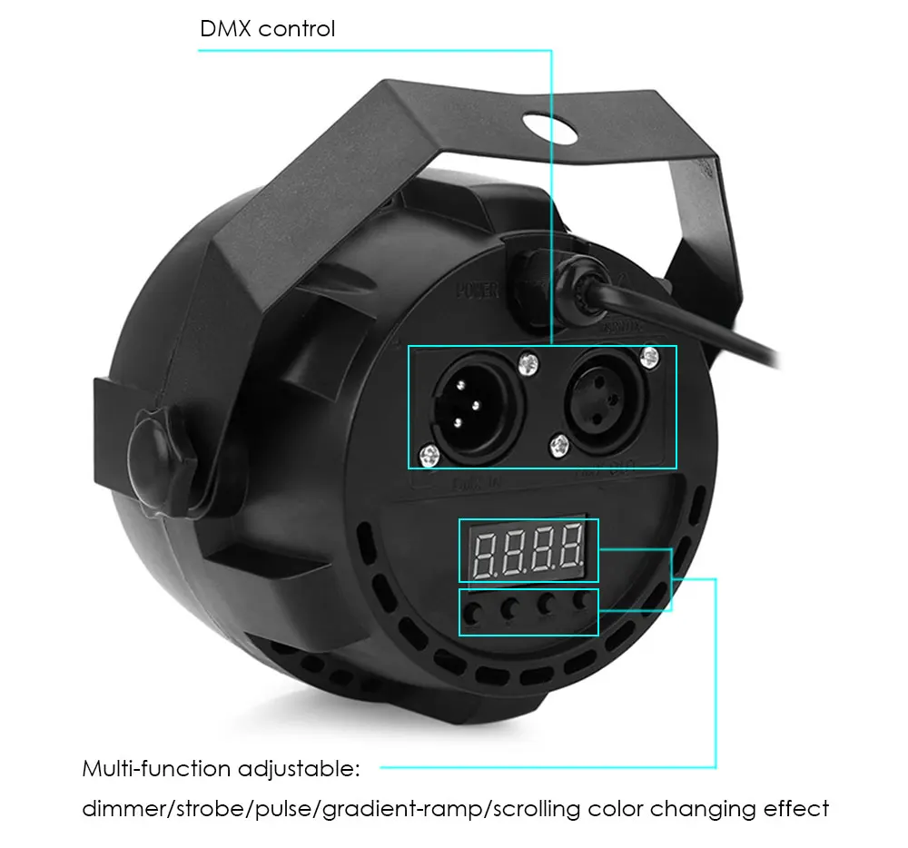 Светодиодный сценический светильник 12 RGB DMX512 ing Effect прожектор диско EU/US Plug Ho