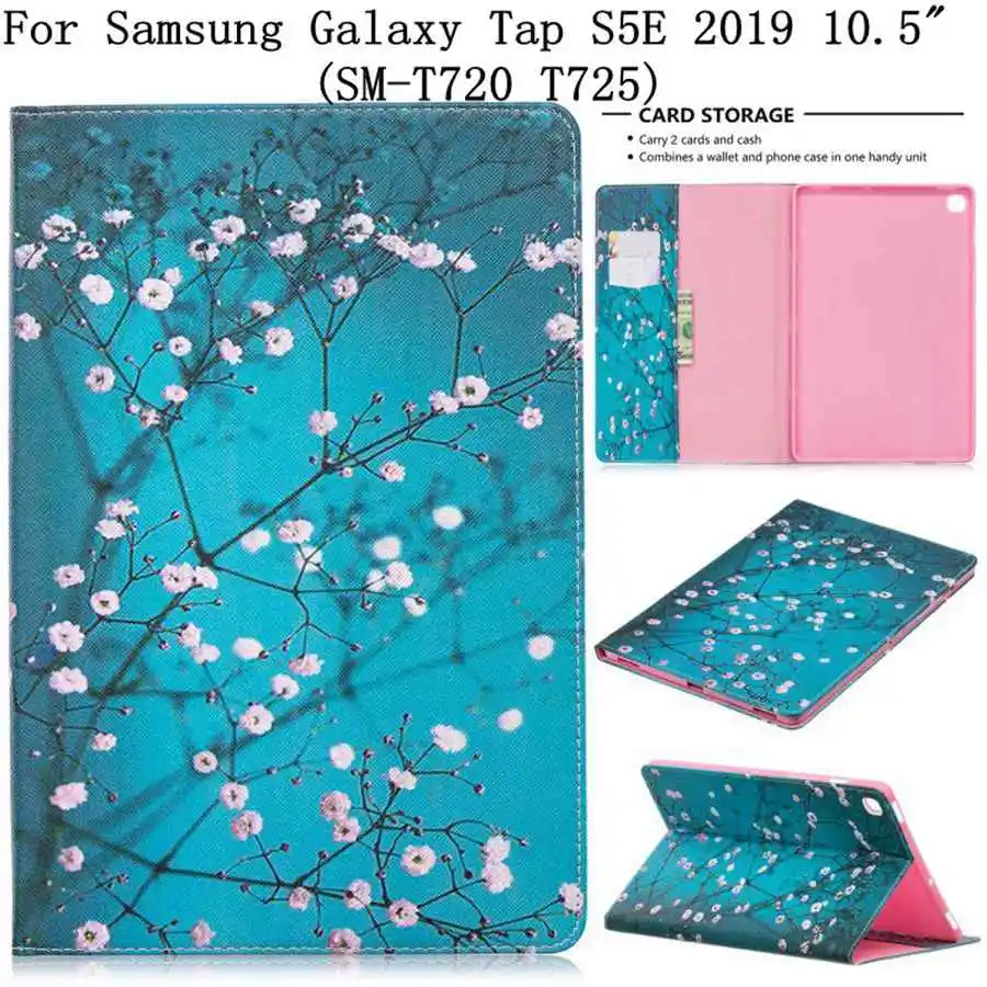 Чехол для Samsung Galaxy Tab S5E 2019 10 5 &quot T720/T725 с принтом чехол-бумажник из искусственной