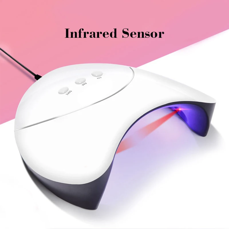 

36W LED UV Lamp Nail Dryer 12 Pcs LED Nail Light Nail Gels Manicure Machine with 3 Timer Button USB Connector Nail Art Tools