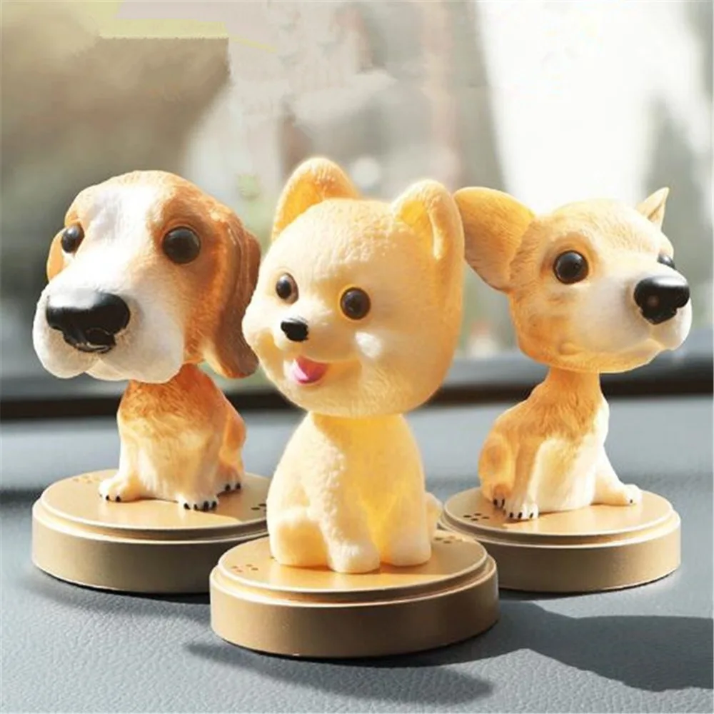 Car Ornament Nodding Dog Air Freshener Auto Perfume Decoration Bobblehead Dog Dash Toy Car Rocking Shaking Head Dog Air Purifier