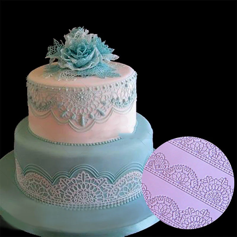 JX-LCLYL Flower Lace Mat Fondant Mold Wedding Cake Decorating Sugarcraft DIY Icing Mould
