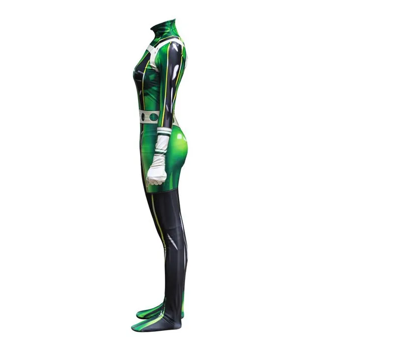 Костюм для косплея My Hero academic Froppy Tsuyu Asui костюм зентай из спандекса женские боди на