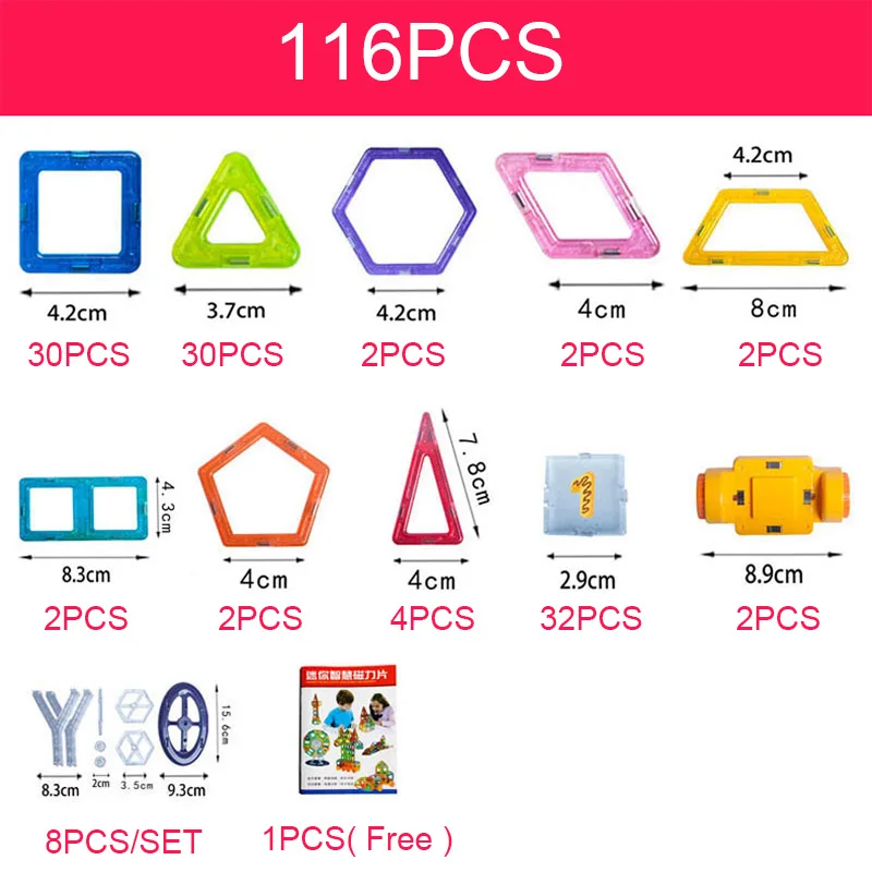 KACUU 94-328 шт. Мини Магнитный конструктор блоки для мальчиков и девочек магнитные игрушки строительные игрушки для детей подарок - Цвет: Многоцветный