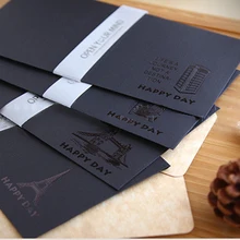5 pcs/set Designs Paper Envelopes Vintage black European Style For Card Scrapbooking Gift Letter Free shipping