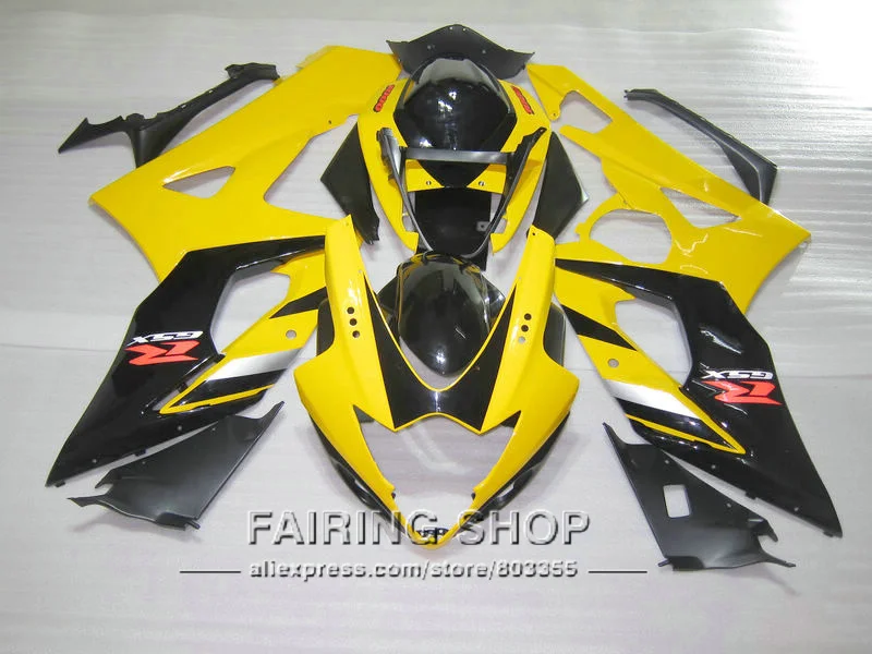 

Top-selling injection molding plastic fairings for Suzuki GSXR1000 K5 K6 2005 2006 yellow black fairing kit GSXR 1000 05 06 IK48