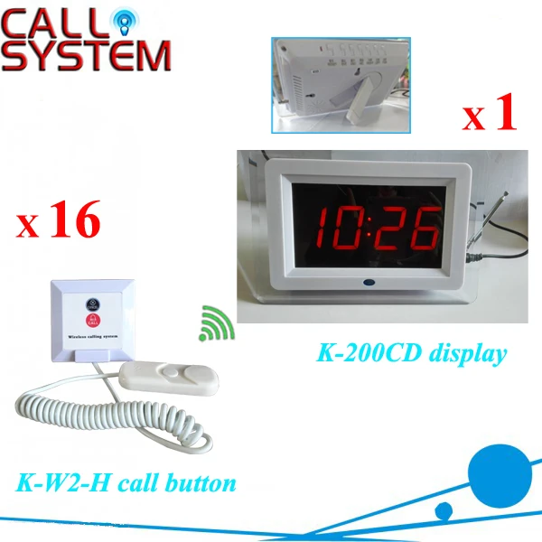 One Display Panel with 16 Patient Call Button Clinic Hospital Emergency Calling System Wireless Nurse Call Button