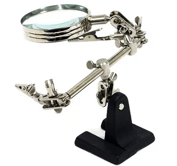 

Third Hand Soldering Iron Stand Helping Clamp Vise Clip Tool Magnifying Glass wholesale