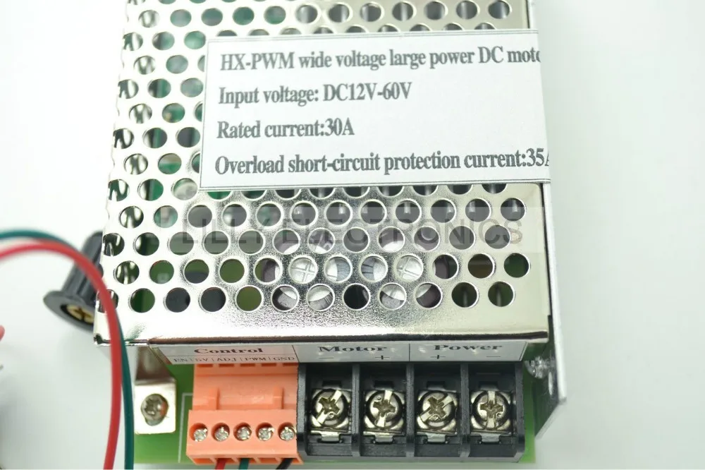 HX-PWM Вход DC12V-60V Выход 30A контроллер скорости двигателя постоянного тока драйвера