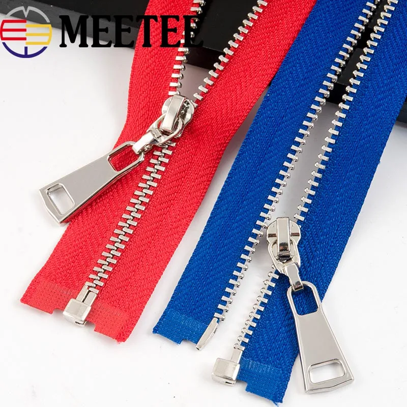2PCS 3# 40cm Silver Open-end Metal Zipper for Sewing Jeans Jacket Cremalleras Down DIY Garment Accessories | Дом и сад
