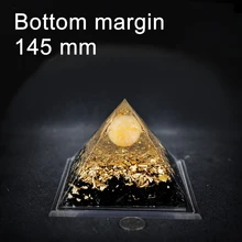 145mm 5.7″ Spiritual Science Orgone Pyramid Natural Crystal Art Craft Orgonite Positive Energy Generator Accumulator