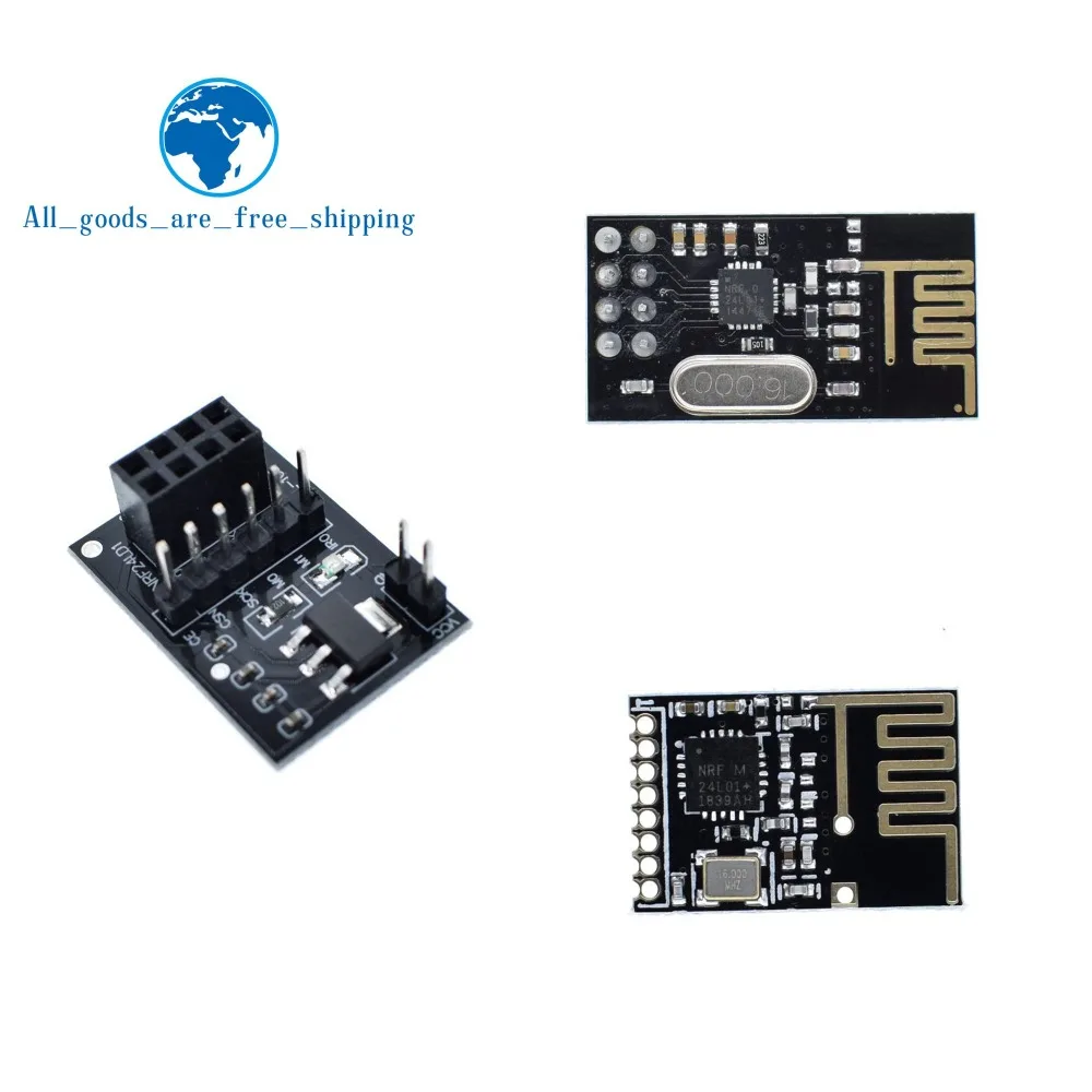 

TZT NRF24L01+ wireless data transmission module 2.4G / the NRF24L01 upgrade version 2Mbit/s NRF24L01 Socket Adapter plate Board
