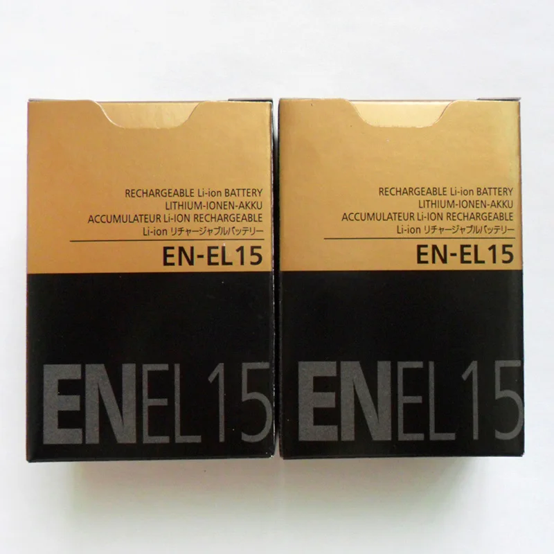 2 шт./лот 1900 мАч EN EL15 ENEL15 батарея для камеры Nikon D850 D810A D810 D800 D750 D610 D600 D7000 D7100 D7200 D7500