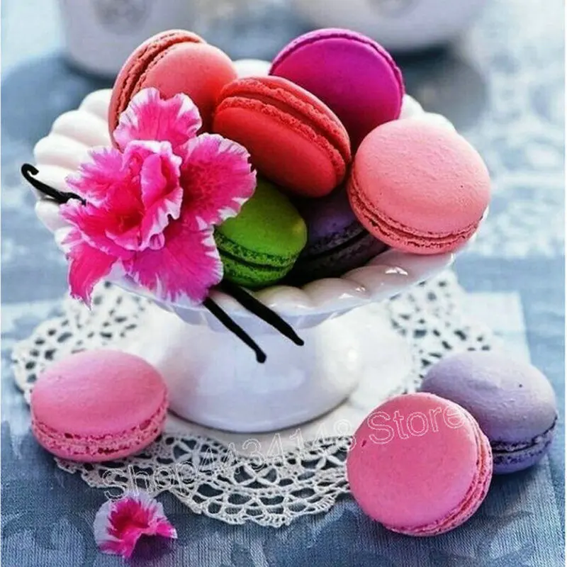 

5d diy diamond cross stitch Macaron, diamond embroidery set, home decoration, art, hand-stitched, needle gift