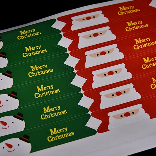 36 шт./компл. Merry christmas Санта Клаус Снеговик печать Стикеры этикетки для новогодней вечеринки печь посылка бумажных бирок, подарок на Рождество