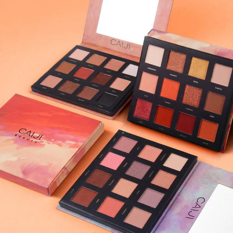 CJ Brand Desert 12 colors Light and perfect Eye shadow palette sweatproof No fly powder Desert diary Eyeshadow
