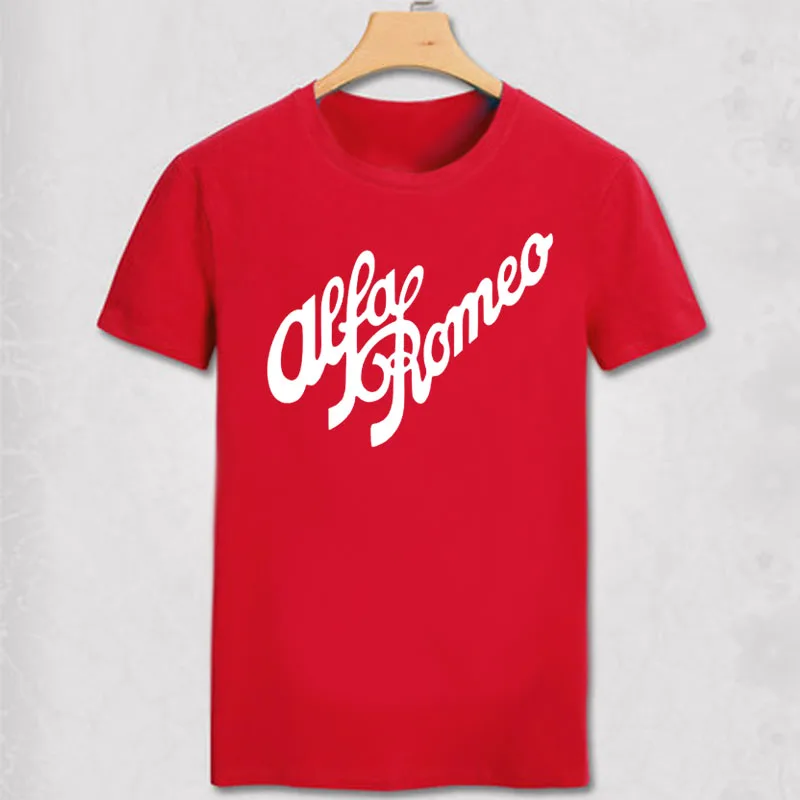 Alfa Romeo/красная Классическая футболка Alfa Romeo, итальянская футболка, Повседневная надпись-логотип, одежда с принтом, мужские футболки
