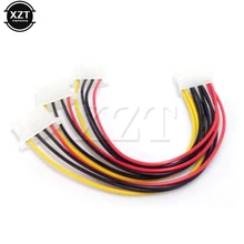 Adaptador de fonte de alimentação molex, adaptador macho para 3 portas de molex ide fêmea, 4 pinos de alta qualidade cabo de fio