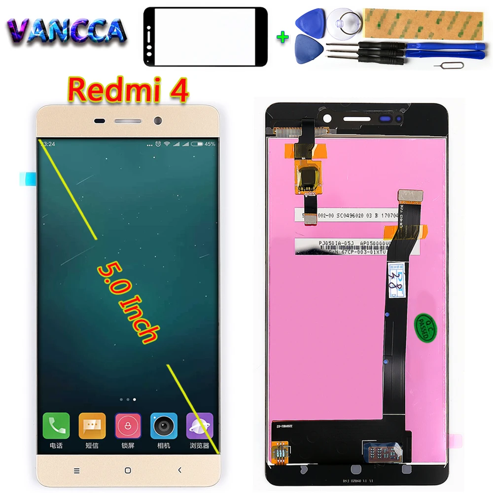 

Vancca 5.0 inch LCD Display For Xiaomi Redmi 4 (2GB RAM 16GB ROM) Touch Screen 1280*720 Digitizer Assembly with Free Tools