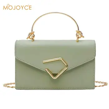 

Elegant Female Solid Color Flap Square Bag Solid Color Flap Clutch Women PU Leather Shoulder Crossbody Chain Bags Dropshipping