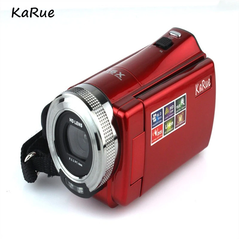 

karue Portable Digital Video Camera Photo 16MP 16X 2.7" CMOS SD Card Voice Record Anti-shake Video Camera DV Camcorder