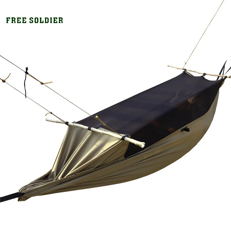 

FREE SOLDIER Outdoor Sports Hiking Portable Hammock Tent Multi-function Camping Hammocks Mosquito Net Hanging Bed For Travel Kit