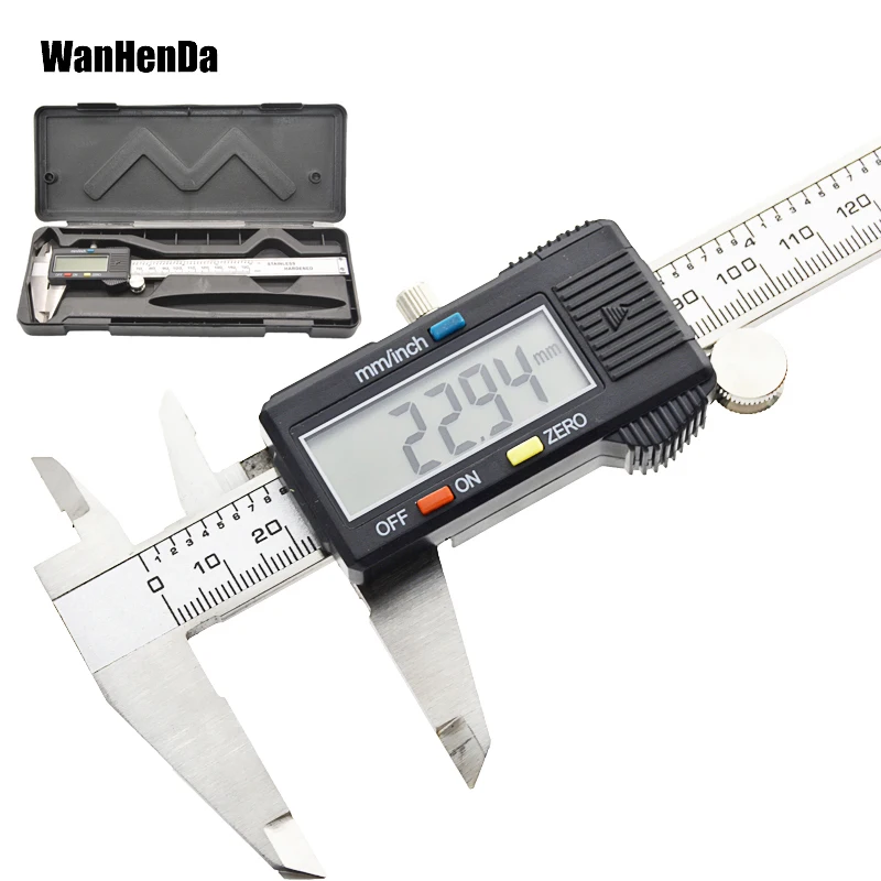 0~150mm Digital Vernier Caliper 150mm Stainless Steel Micrometer Electronic Tool 