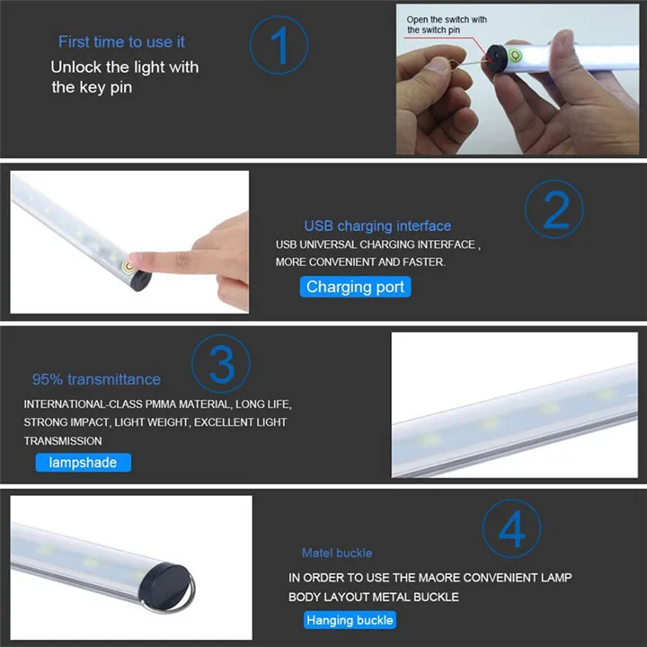 15 LED Under Cabinet Light Push Touch Tap Light 21