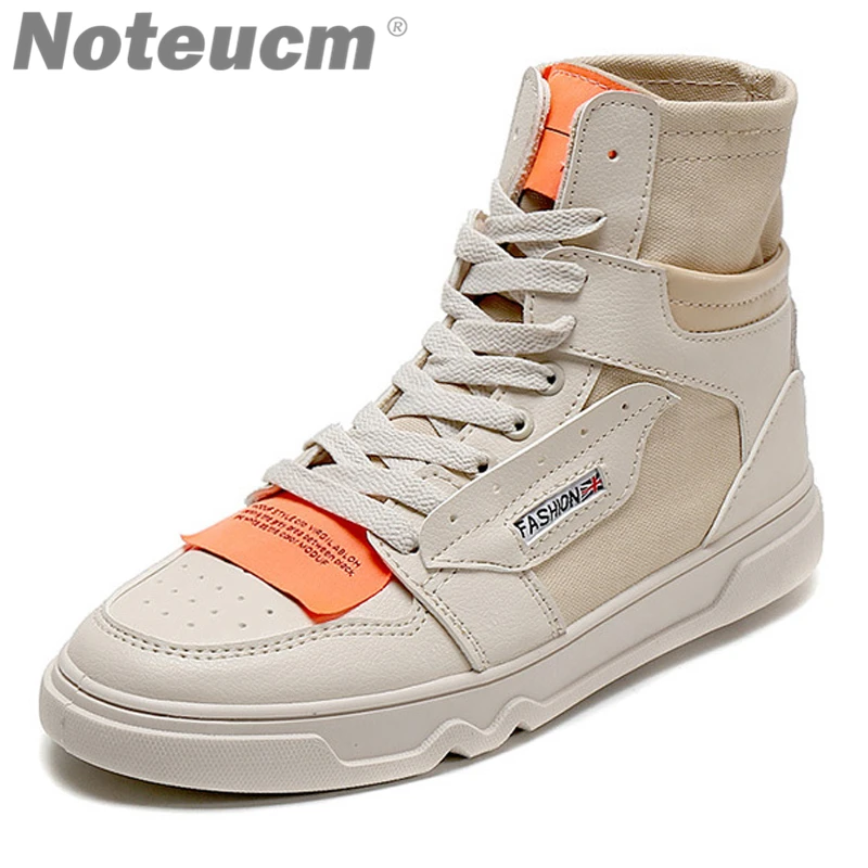 

Yellow cloth label Hip hop Trainer 2018 male Hiphop canvas high topmen casual shoes kanye west sneakers for men off white bambas