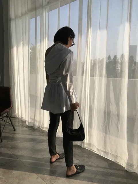 DEAT новая весенняя модная женская одежда Европа одно плечо плиссированные оборки высокая Талия Мини Длина платье WE01100M