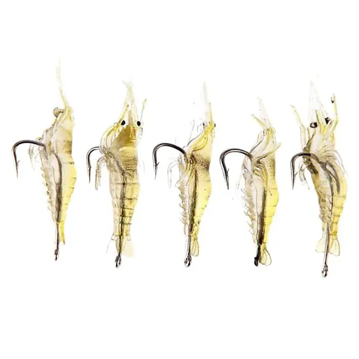 

5 Pieces X Soft shrimp Simulation of soft shrimp Lure bait Fishing Lure Hook Soft Hook Appats Hook Fishing Lure