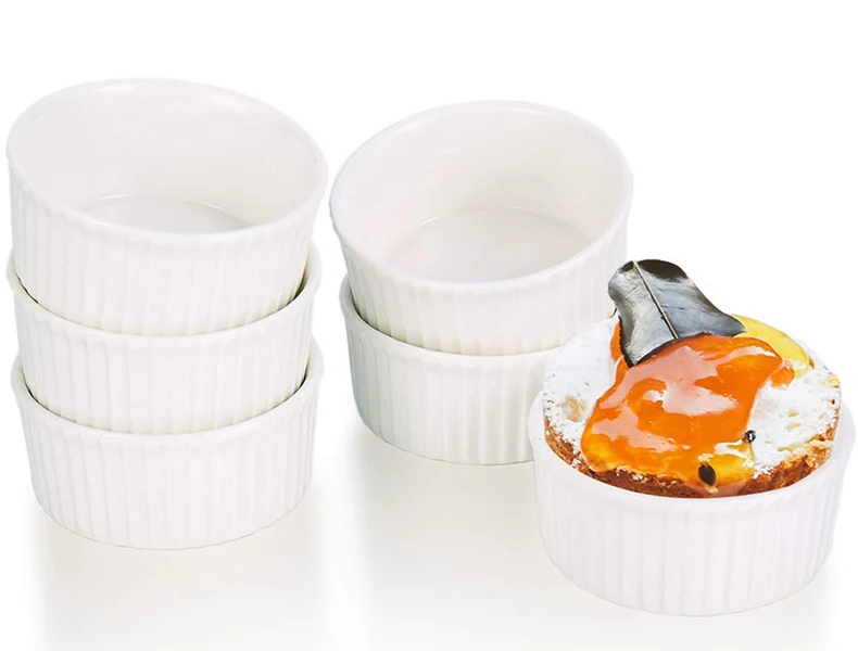 4 шт белые мисочки для суфле, керамические формы для выпечки кексов, Новое поступление, кухонные аксессуары для пудинга