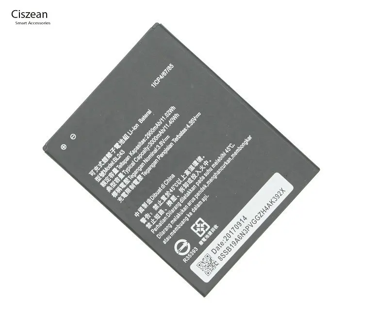 

Ciszean 1PCS 3000mAh BL243 Smart Mobile Phone Replacement Battery For lenovo Lemon K3 Note K50-T5 A7600 A5600 A7000 A5500 A5860
