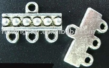 

FREE SHIPPING 120pcs Tibetan silver 3-strand beaded links end bars A102