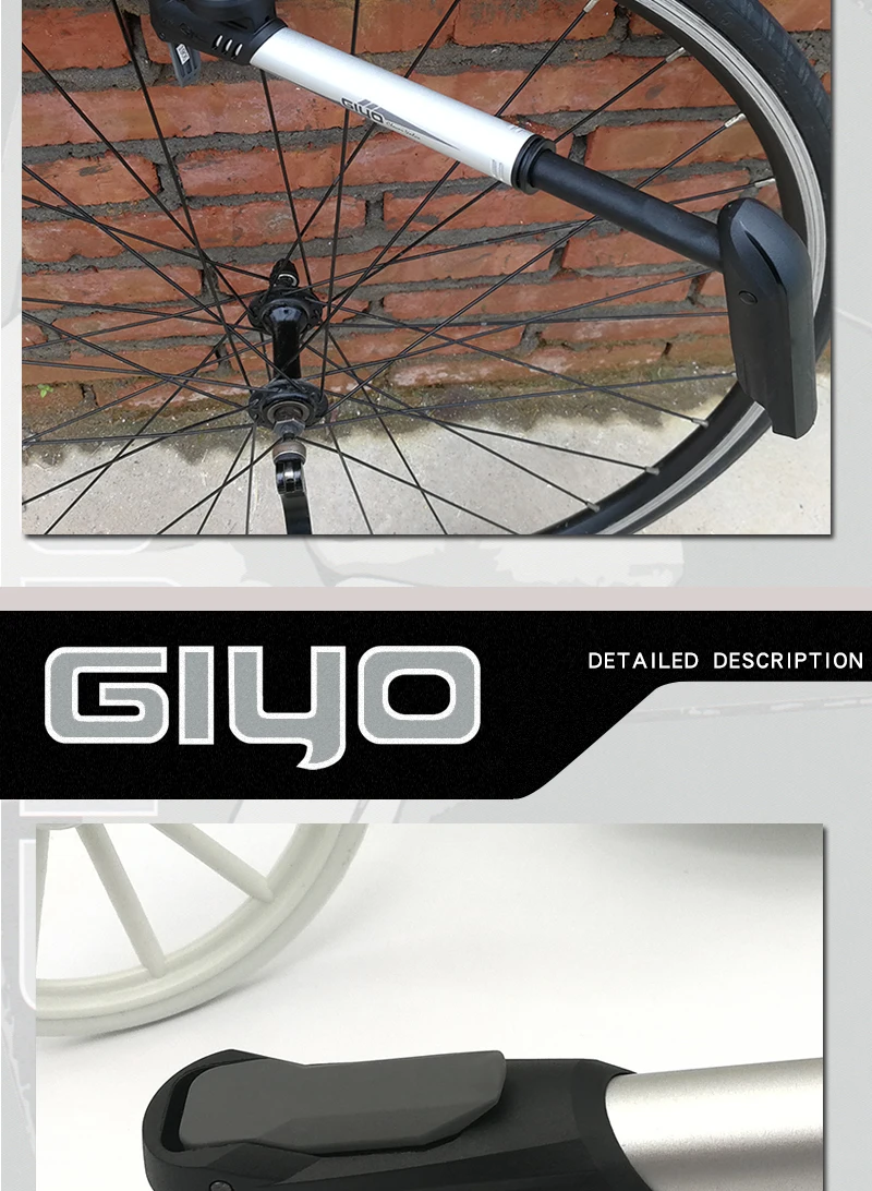 GIYO, новинка, Т-образная ручка, алюминиевый сплав, мини велосипедный насос с барометром, велосипедный насос, воздушный насос, Аксессуары для велосипеда, GP-43CA