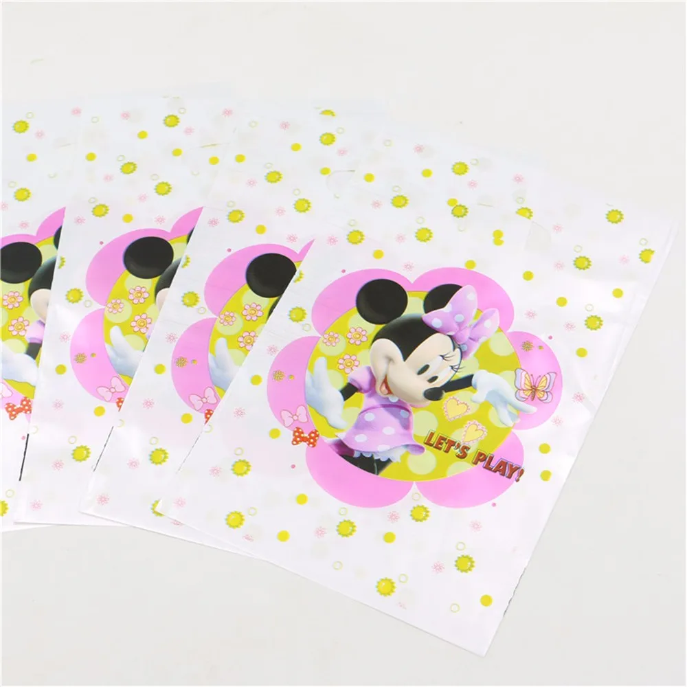 

30pcs Minnie Mouse Theme Gift Jewelry Packing Bags Candy Bags Pouches Gift Bags Birthday Party Supplies Decoration