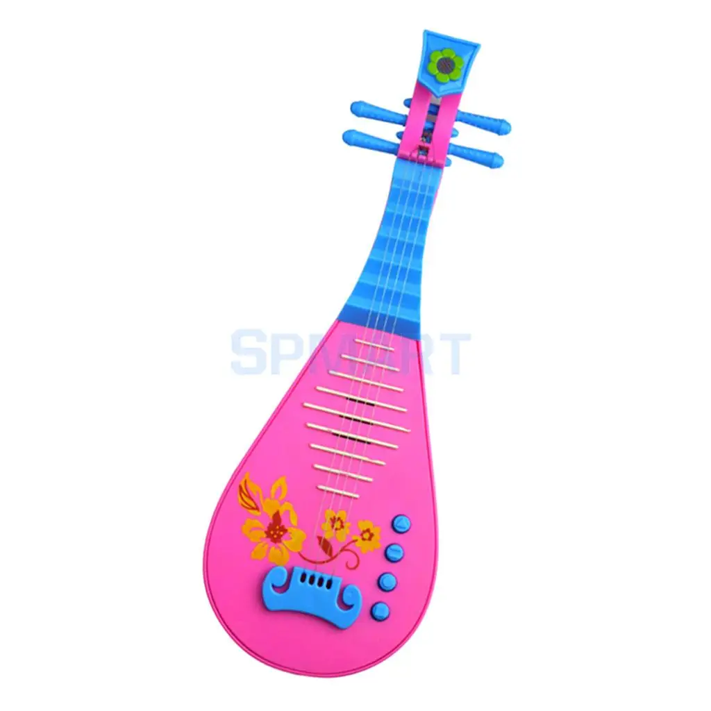 Electric Chinese Pipa Music Electric Guitar with Kids String Buttons Children Baby Musical Instruments Early Educational Toy