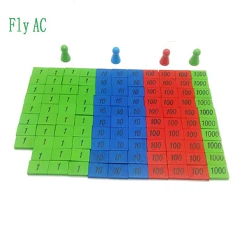 

1 SET Children Wooden Montessori Materials Learning To Count Numbers Early Education Teaching Math Toys