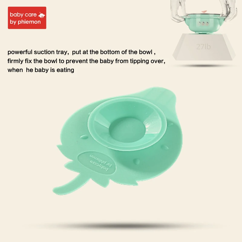 BabyCare 5Pcs/ Set Baby Silicone Stainless Steel Tableware Feeding Dish Kids Sucker Spoon Fork Cup Baby Food Training Container